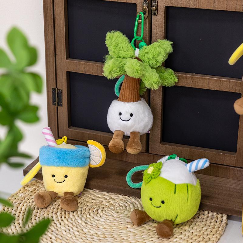 Kawaii Koralle Kokosnuss Zitrone Plüschtier Stoffpuppe Schlafzimmer Dekoration Geburtstagsgeschenke