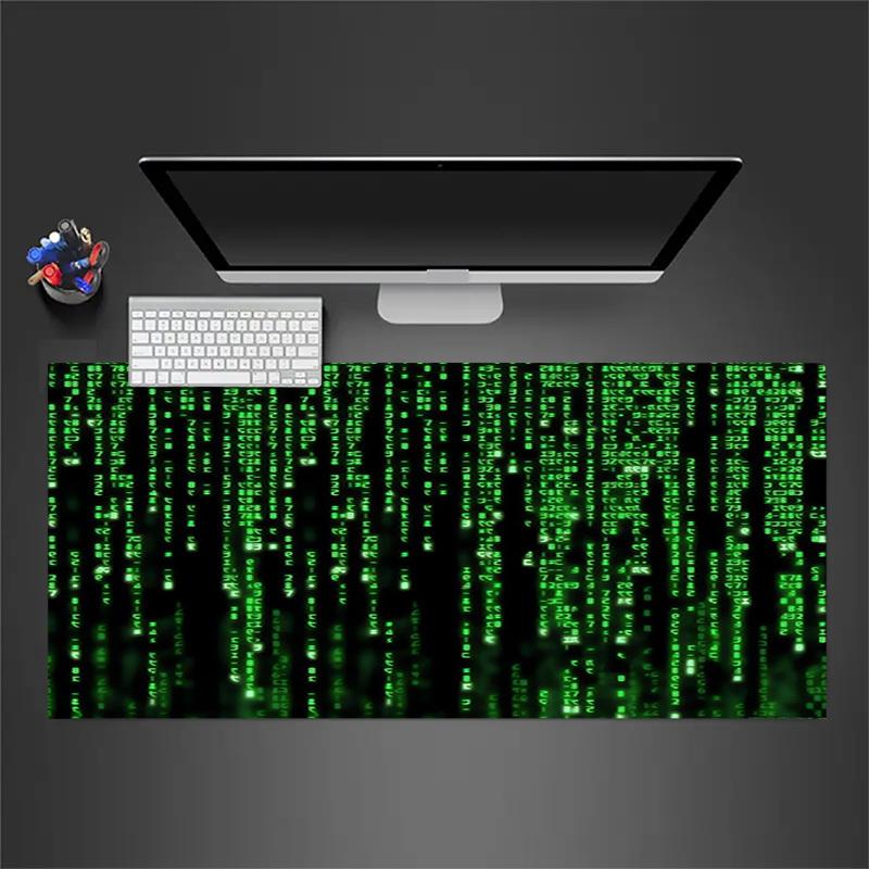 1pc Matrix Code Green Screen Computer Pad with Vibrant Print, Mouse Pads for Desk 014