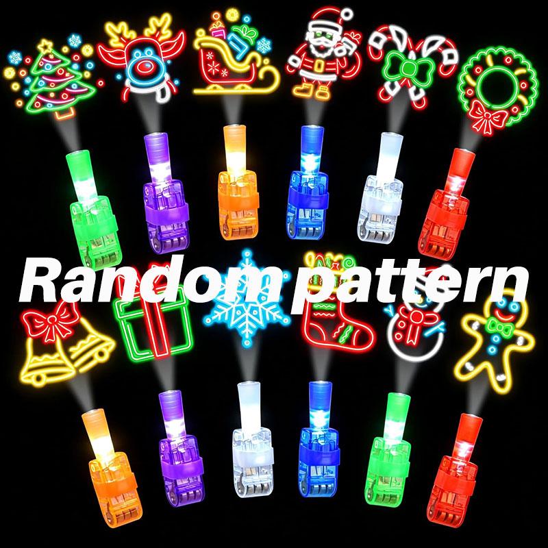 10/50 Stück Weihnachten LED Finger Projektor Lichter Leuchten im Dunkeln Licht Up Finger Projektor Lichter Weihnachtsfeier Mitgebsel Geschenktüten Geschenke 50pcs