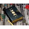 Sun and Moon Handmade Deckle Paper Journal for Men and Women7/5 Grimoire Spell Notebook for Traveling Sketchbook Poetry Book