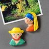 Creative Magnetic Displays Resin Fridge Magnets Strong Adhesion for Artistic Note Holding in Kitchen & Office Setting