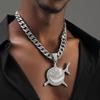 Customized Personalized New Personalized Hip-hop Shark Full Diamond Pendant Creative Trend Couple Cuban Necklace Accessories