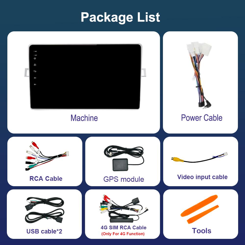 Carplay for Toyota Verso R20 2009 - 2018 Android Intelligent System GPS Navi Video Multimedia Player WiFi BT 4G Touch Screen