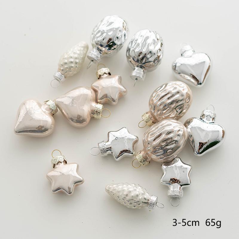

Christmas Decorative Glass Plastic 4Cm Christmas Ball Shaped Ball Decorative Ball Combination Package Photography Props Gifts 4cm