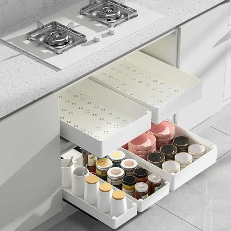Under Cabinet Drawer Organizers Handy Cabinet Sliding Drawer Organizers for Efficient Storage for Home and Kitchen