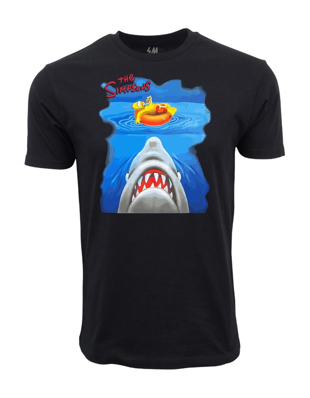 Unisex Adult Vintage Movie 1999 SIMPSONS JAWS PARODY T-SHIRT Shirt L