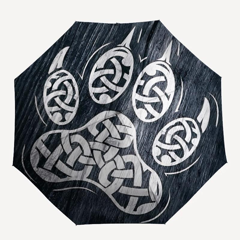 1pc Wolf Paw Automatic Open/Close Umbrella Compact Folding Umbrella, All-Season Portable Umbrella for Women/Men188
