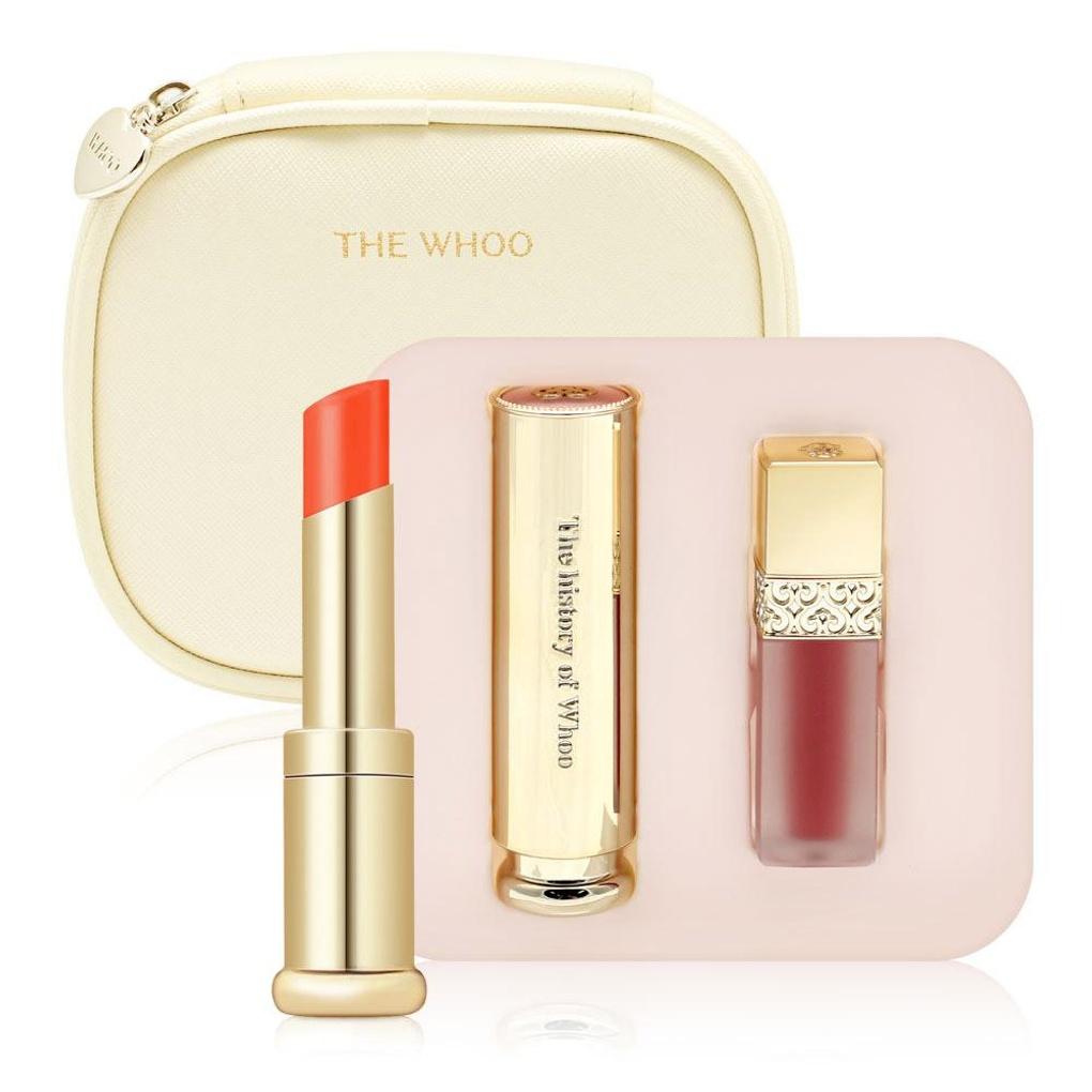 [thewhoo] Gongjinhyang Mi Gungjungdongan Lip Balm Special Planning Set / Pink, Red, Orange (Choose 1)