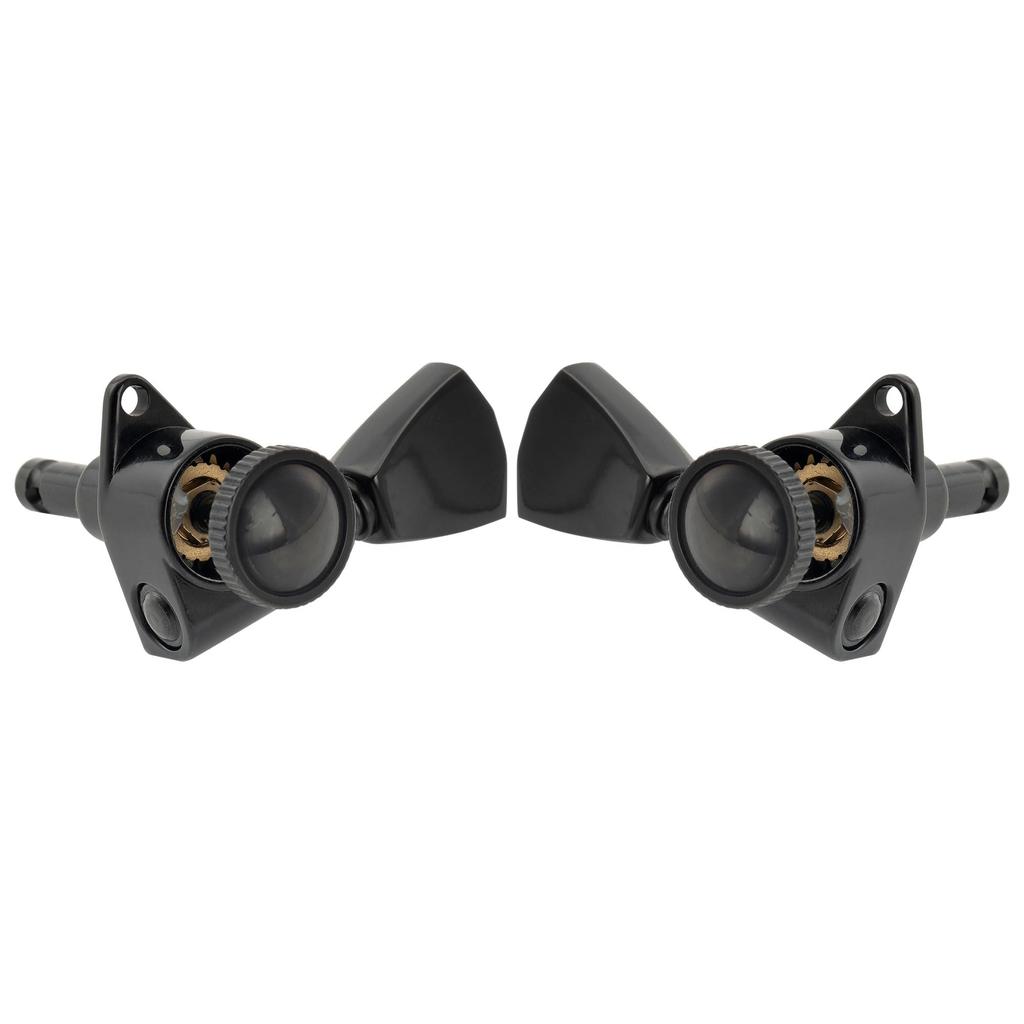 Musiclily Pro R18K L3R3 Locking Gear Keystone for Black Tuners, 181 Ratio, Buttons, Acoustic/Electric Guitars,