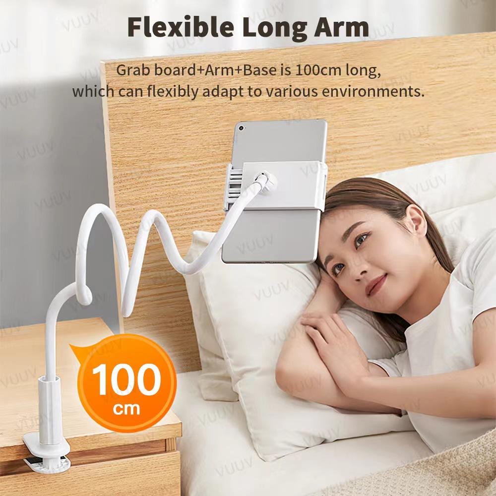 1PC Supporto per Tablet per Letto Scrivania Collo di Cigno Supporto per Tablet Flessibile Braccio Lungo Morsetto Porta Tablet da 11 pollici Per Smartphone Redmi Lenovo Pad