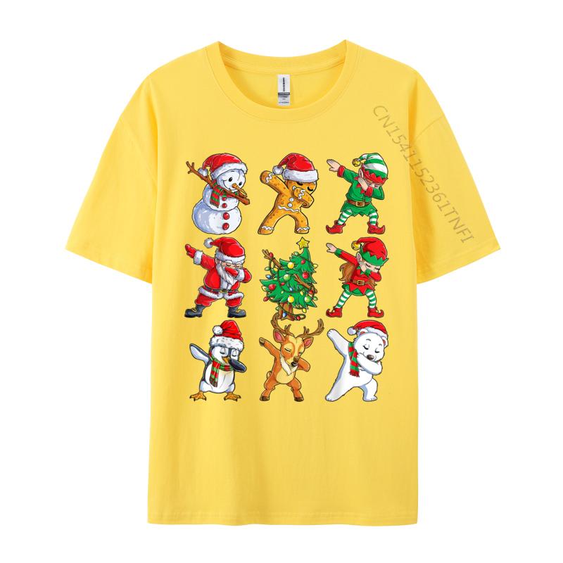 Dabbing Santa Elf Friends Christmas Men Xmas Dab Funny Normal Print Men Tshirt Cotton Fabric Luxury Designer T-Shirts For Men