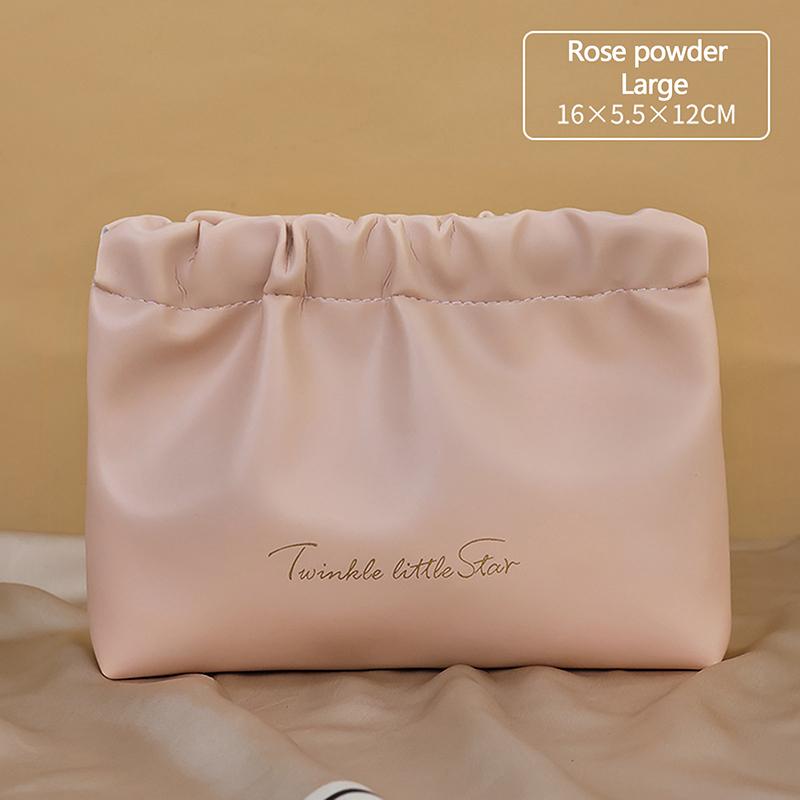 Ins Cosmetic Pouch Bag Lipstick Accessory Storage Bag Water-Proof Pu Earphone Wire Cable Organizer Bag Coin Card Jewelry Holder