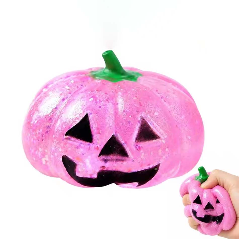 Squishy Maltose Halloween Kürbis Stressball Fidget Sensorisches Spielzeug für ADHS Langsamer Rückprall Quetschspielzeug Erwachsene Halloween Geschenk