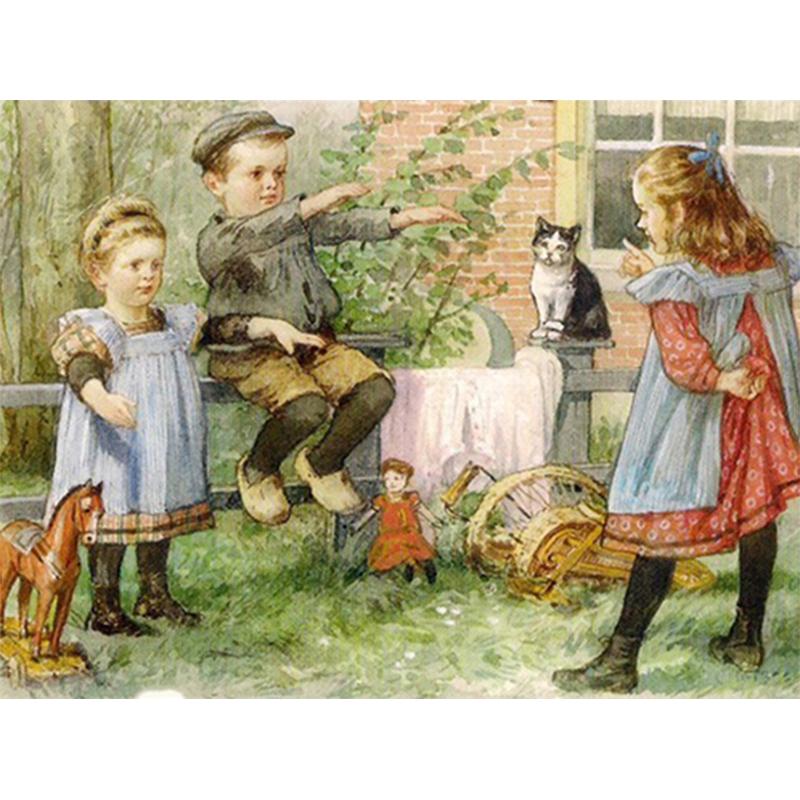 5D Diy Diamond Painting Landscape Garden Child Cross Stitch Kits Full Round Drill Embroidery Mosaic Art Picture Home Decor Gift