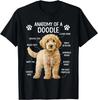 Anatomie eines Doodle-Hundes Doodle-Besitzer Goldendoodle-Mama Geschenk Unisex T-Shirt