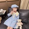 Girls Dress New Autumn Winter Warm Sweater Dress Children Princess Dress College Style Knitted Baby Dress