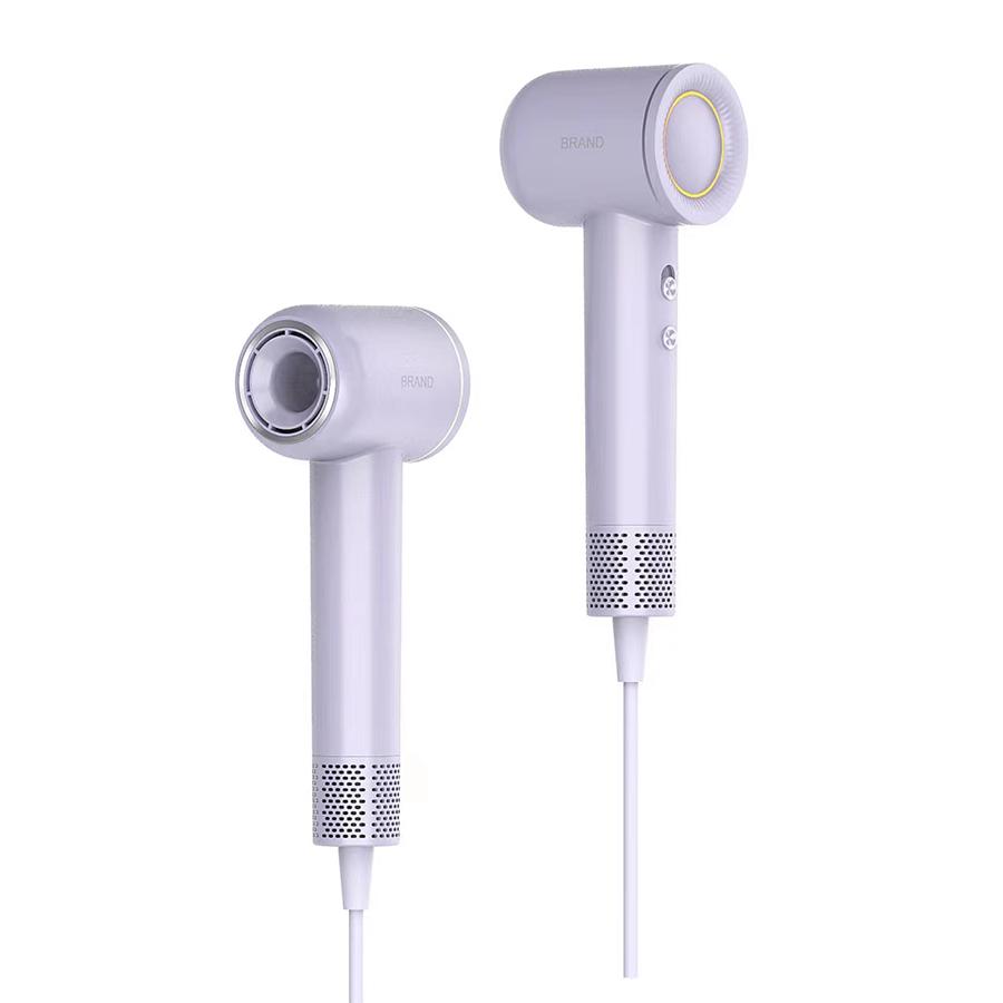 

Электрический фен для волос с высокой скоростью фена Профессиональный фен с отрицательными ионами для ухода за волосами Шумоподавление Постоянная температура EU фиолетовый