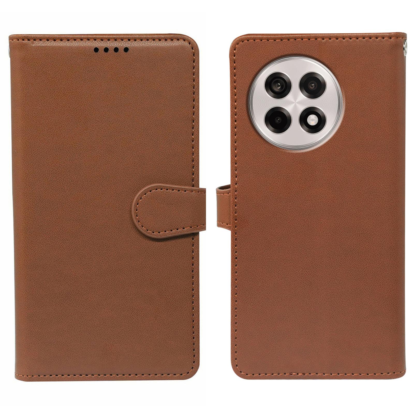 

For OnePlus Ace 5 5G/Ace 5 Pro 5G/13R 5G Case with 9 Card Slots PU Leather Stand Phone Cover Brown
