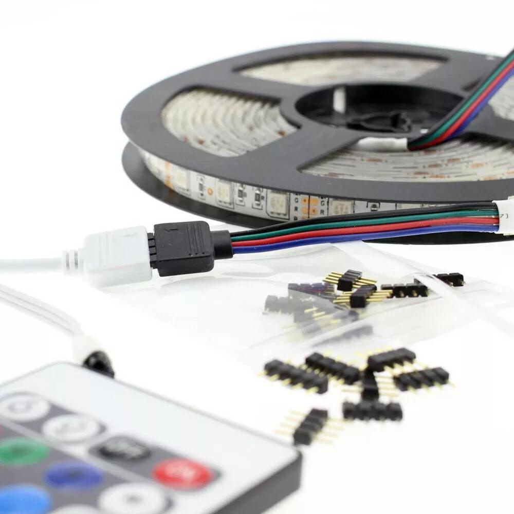LED Strip Lamp RGB Connector 4Pin Needle LED Adapter RGBW Connector LED Connector Led Strip Light