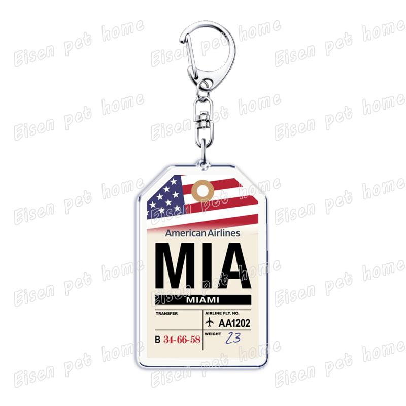 Plane Ticket Koffer Keyrings for Accessories Bag Key Chain Ring Jewelry Fans Gifts Travel Country Label Keychain Llaveros