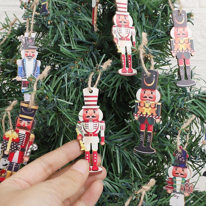 20 stk Jule Nøtteknekker Soldat Treanheng Juletre Hengepynt 2025 Juledekorasjon til Hjemmet 2026 Nyttårsgave