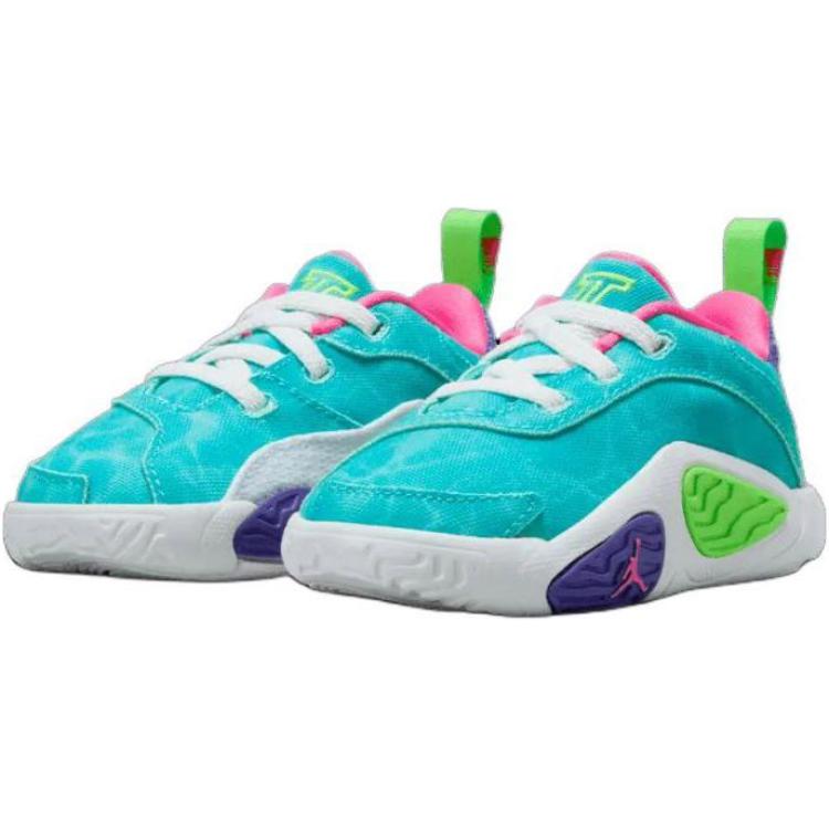 Jordan Kids Green White Pink Basketball Shoes HJ7384-303