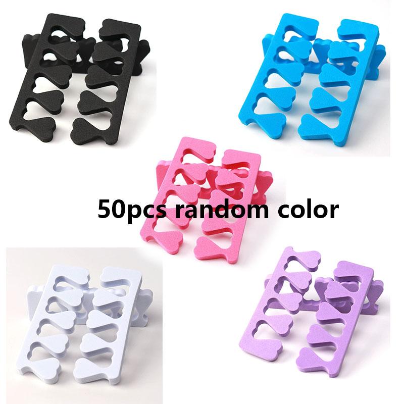 50pcs Professional Soft Foam Toe Separator Nail Tools for Manicure Pedicure Foot Care Anti Touch Gel UV Nail Polish