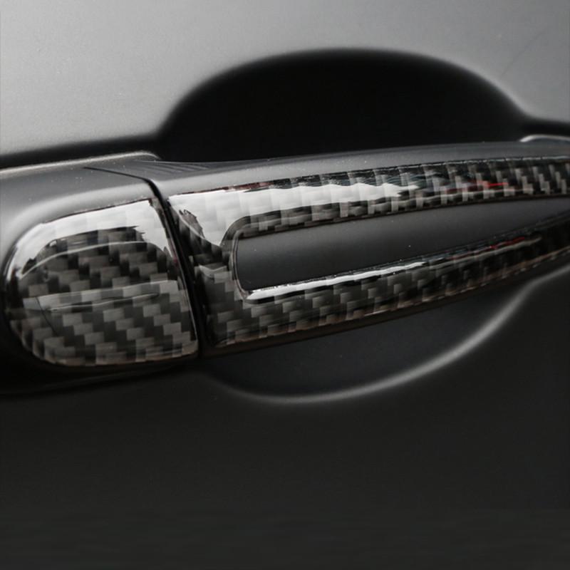 Carbon Fiber Car Door Handle Anti-collision Strip Auto Accessories For BMW F30 F20 F34 F46 F32 X1 E84 X3 F25 X4 F26 X5 E70