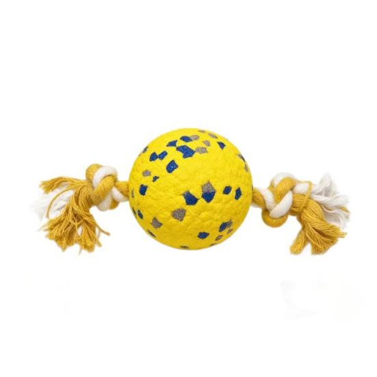 Dog Ball Chew Toy Teeth Cleaning Toy Interactive Rope Knot Tug-of-War Toy for Small to Large Dogs Fetch Training
