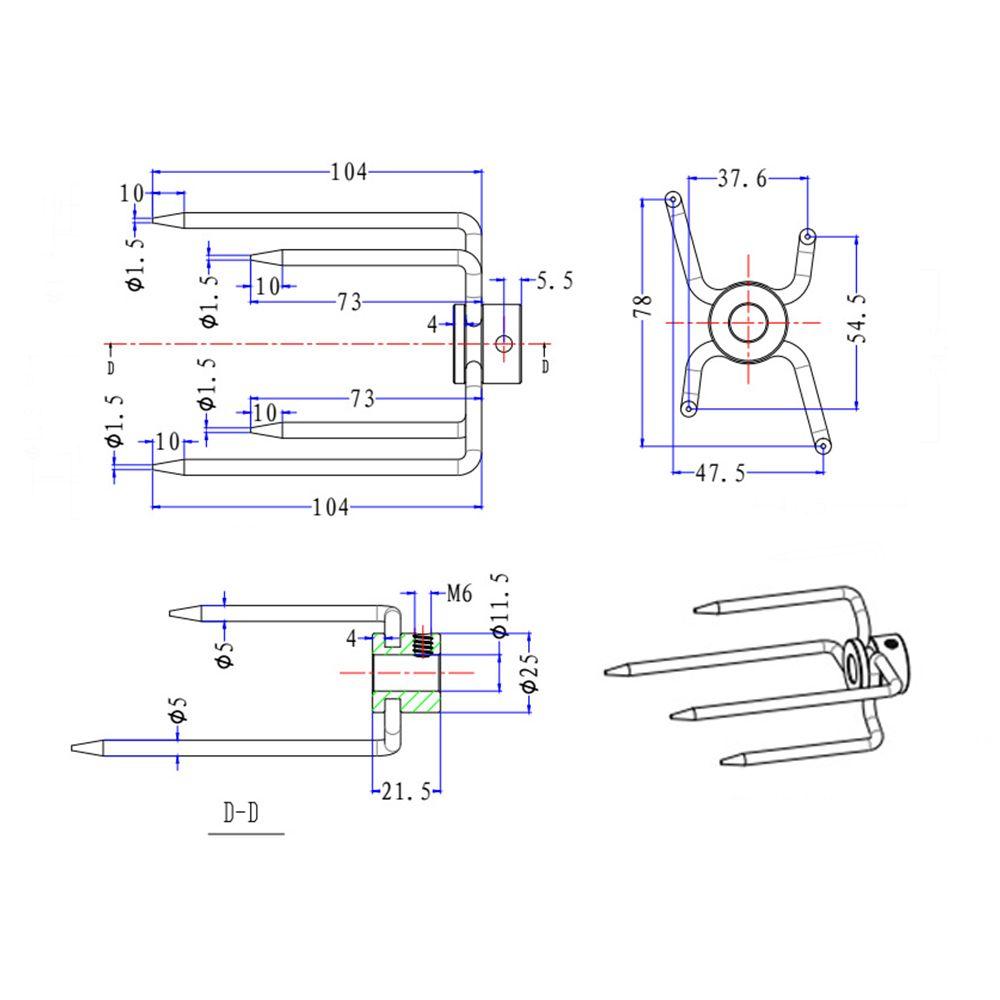 Rotisserie Food Grade BBQ Tool Barbecue Accessories BBQ Forks Chicken Grill Meat Fork Spit Forks