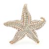 Broches Étoiles de Mer en Perles d'Imitation Cristal Vintage Exquises pour Hommes Femmes Broche Animaux Élégants Accessoires de Bijoux de Fête Mariage KTJ