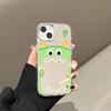 Mirror green big mouth monster is suitable for iPhone17promax mobile phone case 16/15 Apple 13 all-inclusive explosion 14