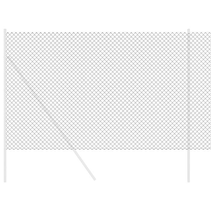 VidaXL Clôture en Chaîne Grise 1,6x10 m Acier 42004806