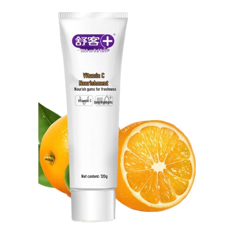 Shuke Gum Care Vitamin Toothpaste, Fresh Orange Mint, 120g 5-Pack