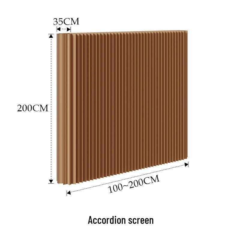 18-Panel Curved Folding Screen Divider – Japanese Style Retractable Wall for Live Broadcasts