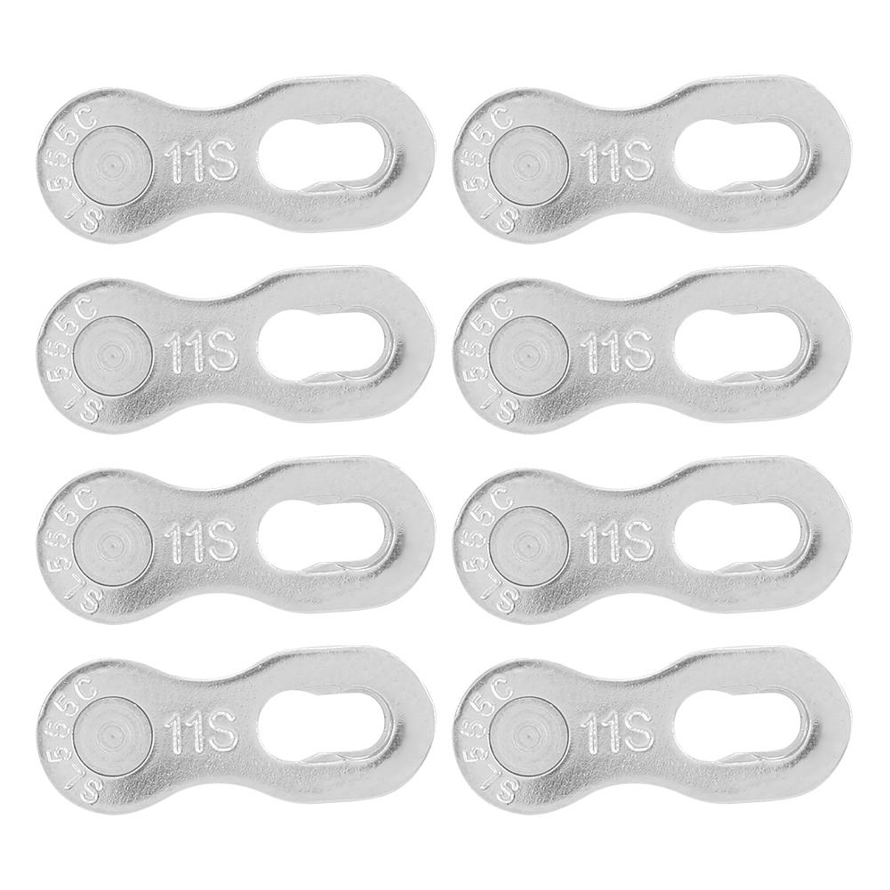 4 Paar Fahrradkette aus Stahl, 11 Geschwindigkeit, fehlendes Verbindungsstück, Fahrradzubehör, silber