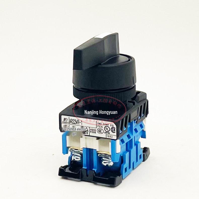 

Fuji AR22WR Long Handle Selector Switch: Models AR22WR-1, AR22WR-211, AR22WR-320B/011B 2-position - 1NO