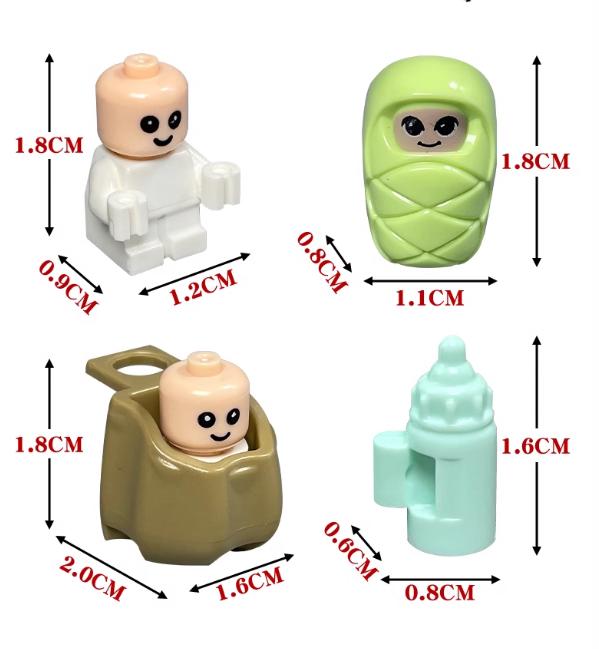 Non-Toxic Moc Bricks Safety Baby Carrier Belt 37822 Assembled Educational Building Blocks Dolls Toys For Children Gifts