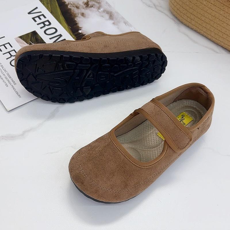 2025 Spring Women's French Velcro Mary Jane Flats - Comfortable Birken-Style, Perfect Skirt Match