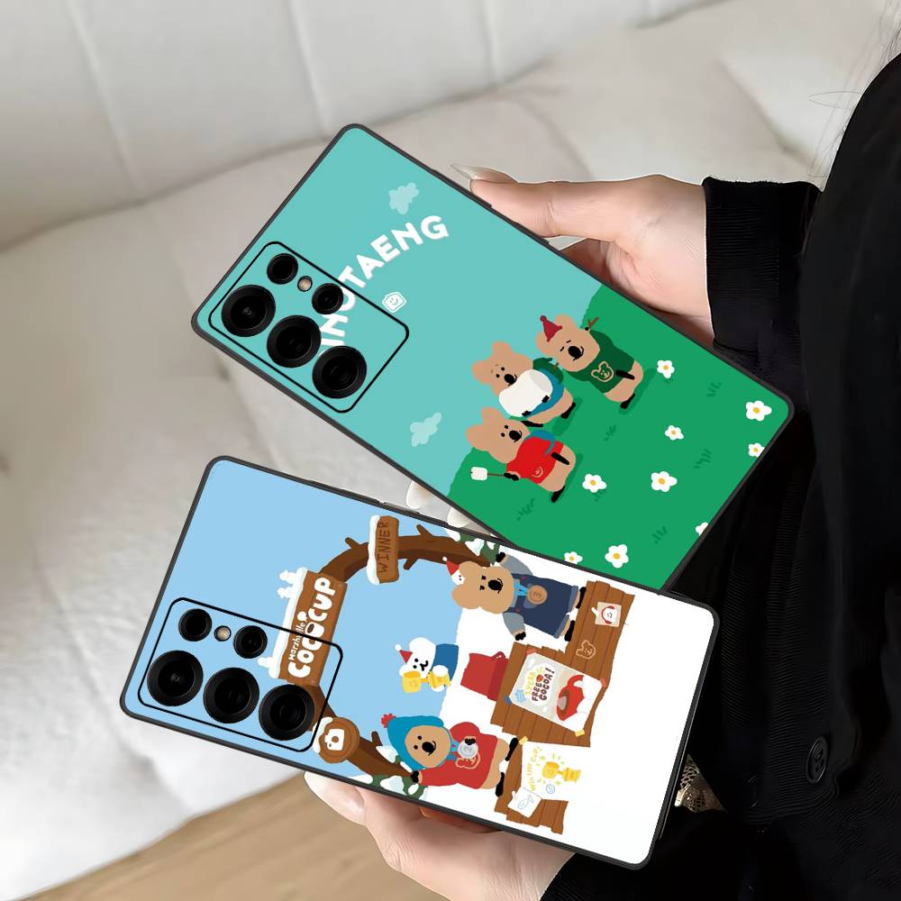 Cute Bear Quokkas Phone Case For Samsung S 24 Fe 25 Ultra Plus 20 Lite 21 30 22 23 24 22 Ultra 5G Fundas