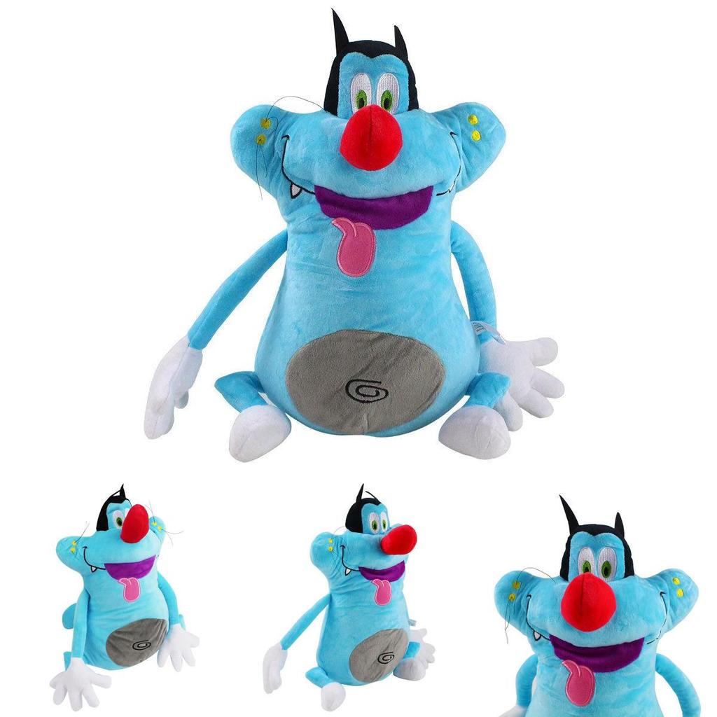 Delightful Blue Cat Oggy And The Cockroaches Soft Plush Doll For Kids And Adults