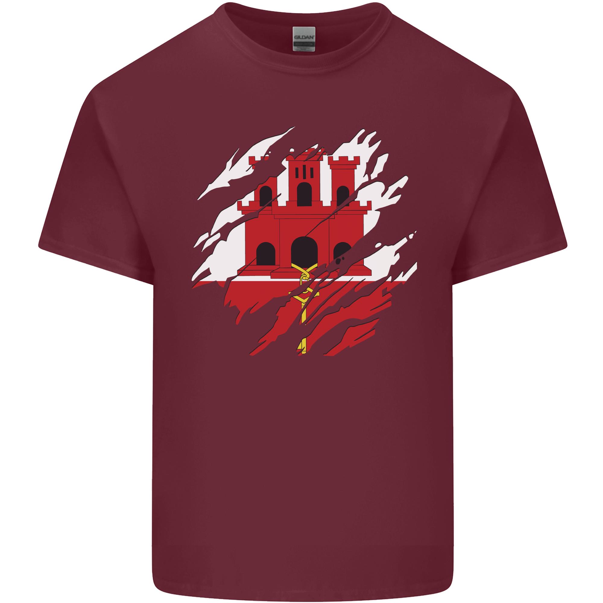 Torn Flag Gibraltar Unisexs Light Cotton TShirt S