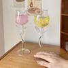 Rose-Shaped Red Wine Glasses Rose Shape Wine Glass With Colored Rose Leaves 150/