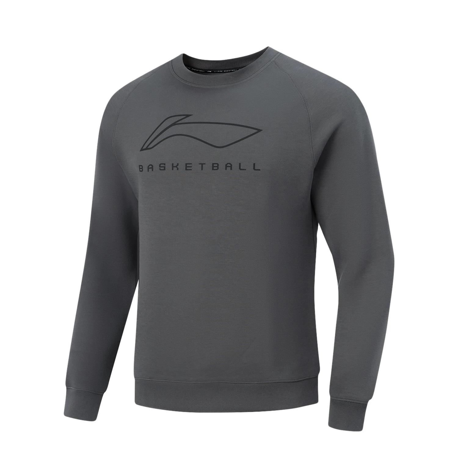 

Li Ning Профессиональная баскетбольная серия Пуловер с круглым вырезом Удобный Универсальный Повседневный Простой Свитшот Мужской свитшот AWDV547-4 M