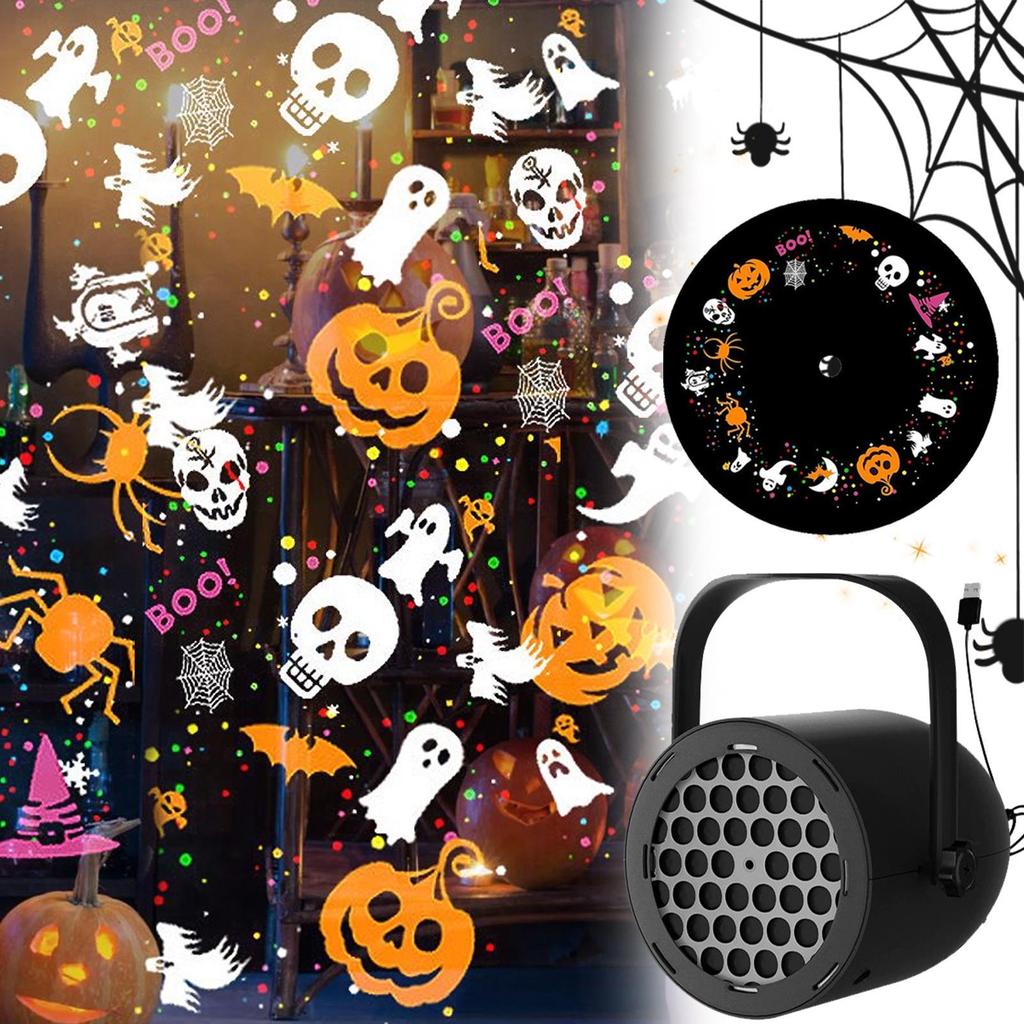 Halloween Projector Lights Creatiave Ghost Projector Light Moving Halloween Patterns Weatherproof Halloween Landscape Lamp