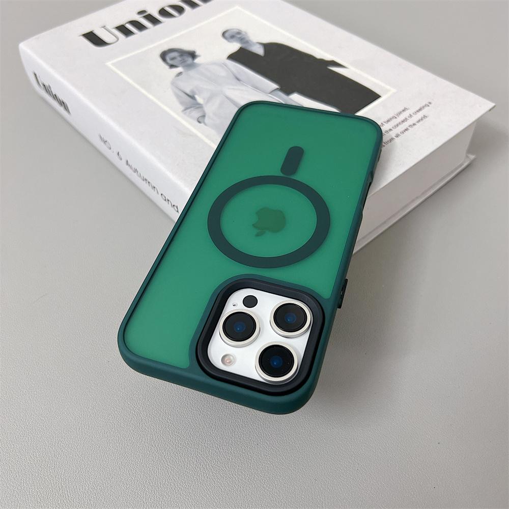 Luxury Magnetic Magsafe Wireless Charge Phone Case For iPhone 11 12 13 14 Plus 15 16 Pro Max Shockproof Matte  Cover