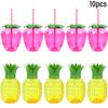 Hawaii Party Luau Flamingo Decoration Pineapple Coconut Drinking Cup Wedding Birthday Summer Hawaiian Tropical Party Decorations