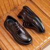 Frühling neue Luftpolster Herrenschuhe echtes Leder Business Casual Lederschuhe Herren britische dicksohlige atmungsaktive höhenvergrößernde Einzelschuhe