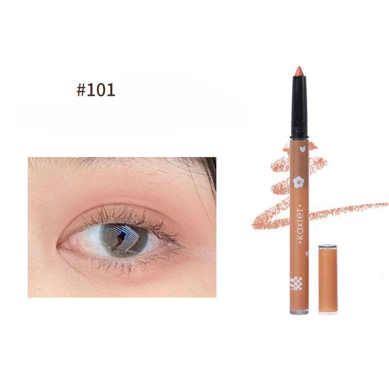 Nouveau crayon ombre à paupières sans poudre mat imperméable et résistant à la transpiration stick ombre à paupières ver à soie couché maquillage des yeux de déesse ombre à paupières