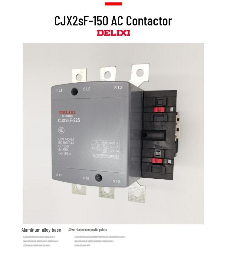 DELIXI High Power AC Contactor, Single-phase 220V/Three-phase 380V, Available In 115A, 150A, 185A, 400A Ratings
